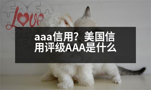 aaa信用？美國(guó)信用評(píng)級(jí)AAA是什么