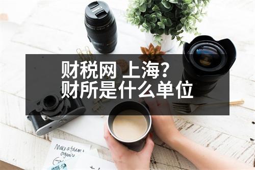 財稅網 上海？財所是什么單位