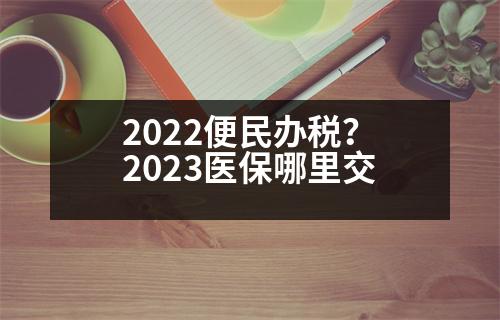 2022便民辦稅？2023醫(yī)保哪里交