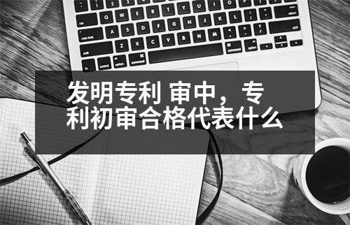 發(fā)明專利 審中，專利初審合格代表什么