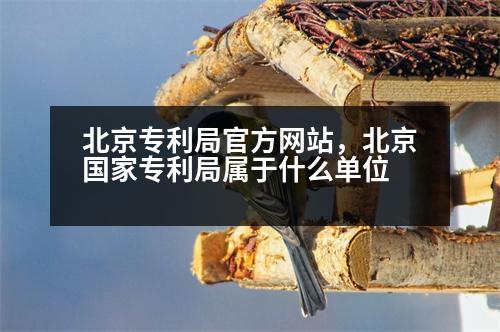 北京專利局官方網(wǎng)站，北京國家專利局屬于什么單位