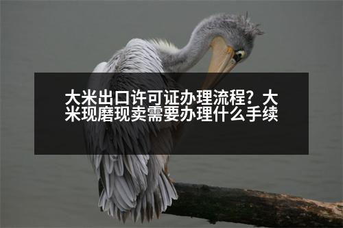 大米出口許可證辦理流程？大米現(xiàn)磨現(xiàn)賣需要辦理什么手續(xù)